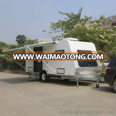 OEM Travel Caravan Trailer With Tent Furniture Fridge For Sale