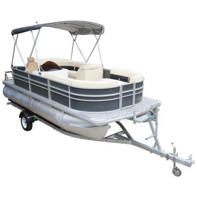 Ecocampor Luxury Aluminum Fishing Pontoon Boat For Sale With Bathroom