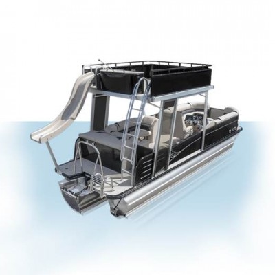 Ecocampor Best Bluminum Yacht Luxury Jet Pontoon Boat with Slide