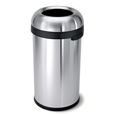 KINDLE 60L Perfect Commercial Stainless Steel Round Open Trash Can