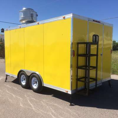 16' X 8.5' NEW FOOD VENDING TRAILER CATERING CONCESSION BBQ FULLY EQUIPPED FOR SALE